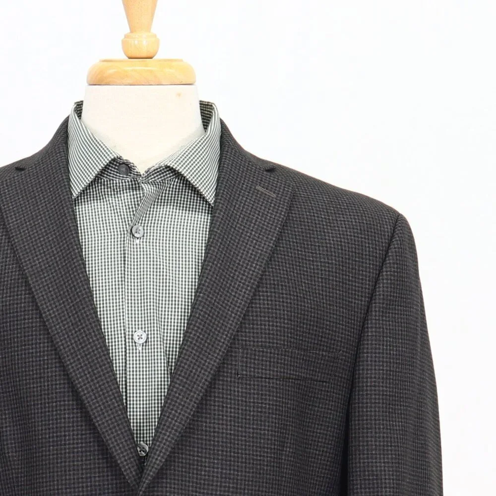 Michael Kors 42L Gray Check 2-Button Sport Coat Blazer Jacket T234